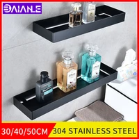 bathroom shelf storage rack 304 stainless steel shower shampoo holder black 50cm nordic wall mounted cosmetic frame shelves