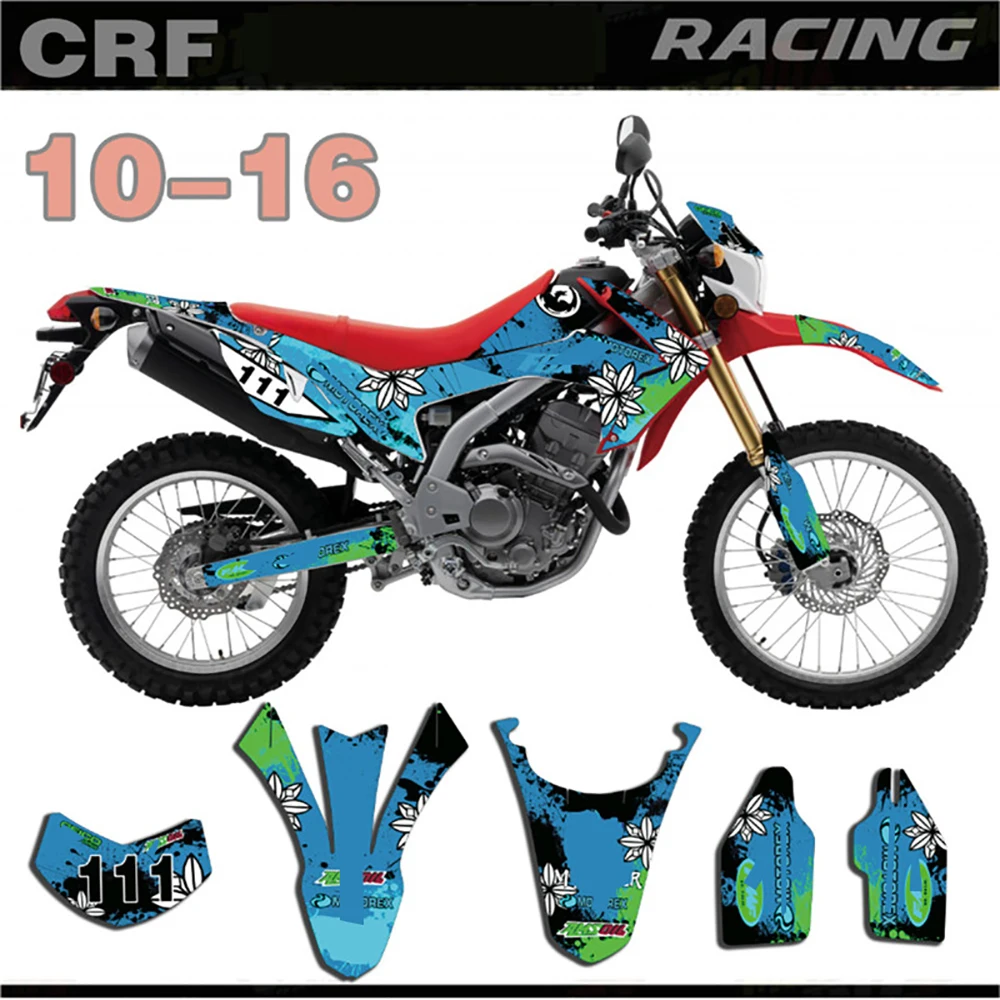 Графика фоны наклейки комплект для Honda CRF250L 2010 2011 2012 2013 CRF 250L 10-16 - Цвет: as shown