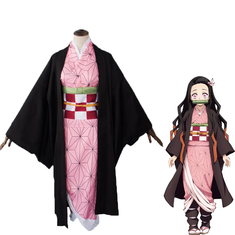 Аниме Демон Истребительница Kimetsu без Yaiba камадо Nezuko Косплэй костюм японские