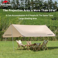 Naturehike Girder Sun Shelter 150D 4-6 Person 10m Sunshade Area 3 Sizes Waterproof 3000 Camping Encryption Oxford Cloth