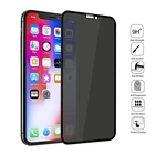 Защитное стекло антишпионское для iphone 11 pro max, 11 pro, X, Xr, Xs, 1-2 шт.