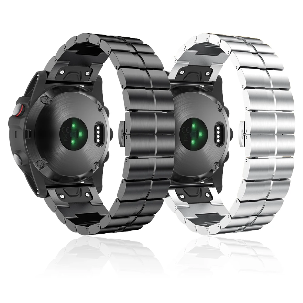 26 мм 22 металлический ремешок QUICKFIT для Garmin Fenix 6 6X Pro / Tactix Delta MARQ запястье 5x Plus 3 HR