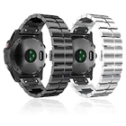 Ремешок QUICKFIT металлический для Garmin Fenix 6 6X Pro  Tactix DeltaMARQ, браслет для наручных часов Fenix 5x Plus, 26 мм 22 мм, 3 часа
