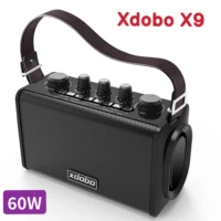 xdobo x9 60w portable outdoor karaoke bluetooth speaker ipx5 waterproof subwoofer loudspeaker sound system bass column tfusb