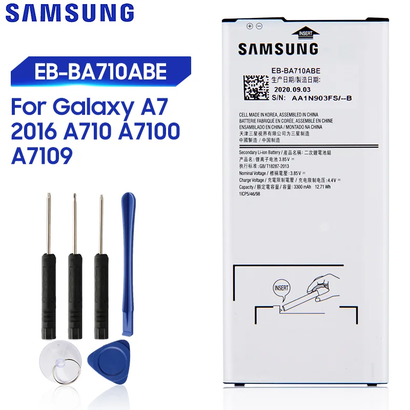 Оригинальная запасная батарея Samsung для Galaxy A7 2016 A710 A7100 A7109 A710F