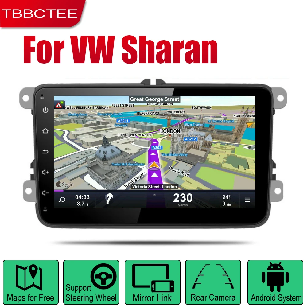 TBBCTEE Android Автомобильный GPS навигатор для Volkswagen VW Sharan 2010 ~ 2018 проигрыватель