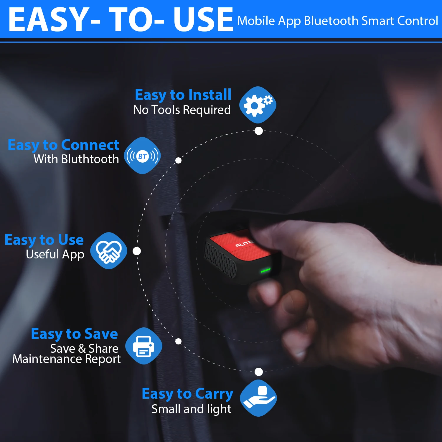 Autel AP200C Bluetooth-совместимый Obd2 сканер полный OBD2 диагностический инструмент