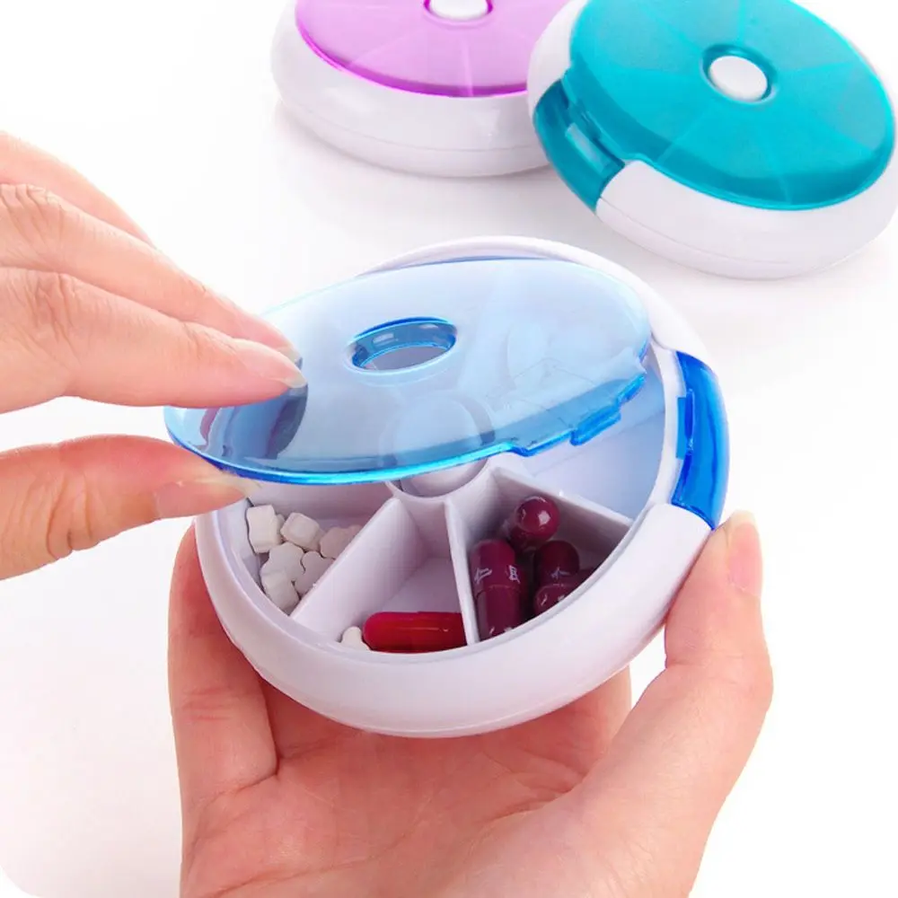 Коробка для хранения таблеток 7 дней в неделю вращающийся чехол разветвитель