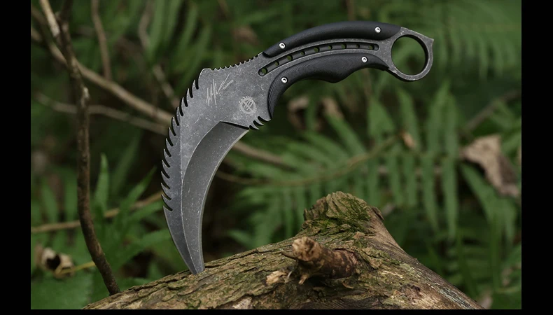 Фиксированный нож Karambit 9cr18mov лезвие сталь+ G10 Ручка Открытый Отдых тактические охотничьи ножи утилита выживания EDC ручной инструмент