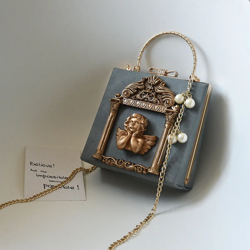 Женские кожаные сумки с ангелом через плечо роскошная дизайнерская женская