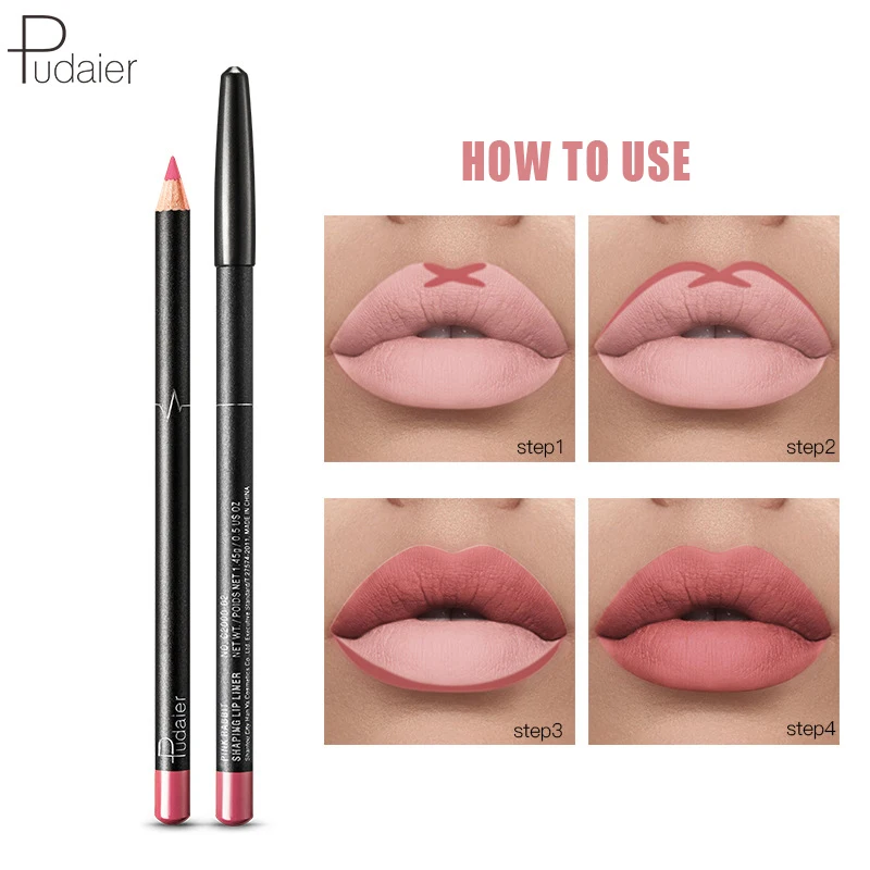 1 шт. Новинка Pudaier Lipliner Nude губная помада карандаш стойкий водонепроницаемый матовый для макияжа, косметика для губ 36 цветов