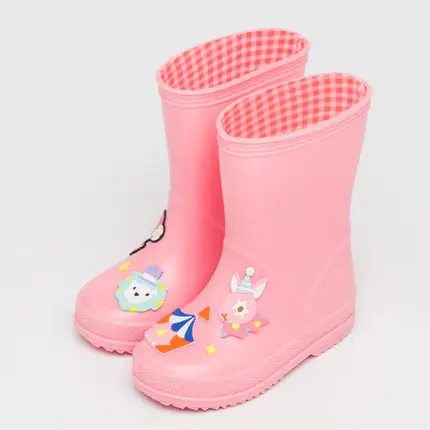 Circus Pink DRIPDROP Детские резиновые сапоги | Сапоги для девочек | Ботинки для мальчиков | Модные водонепроницаемые ботинки | Детская обувь | Нескользящая обувь без застежки - Цвет: Circus Pink