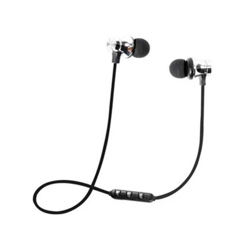 Silver Bluetooth спортивные наушники, гарнитура, водонепроницаемый 4,2 Магнитный микрофон для iPhone X XS Max 6 8 samsung S8 S9 huwai p20 - Цвет: Silver