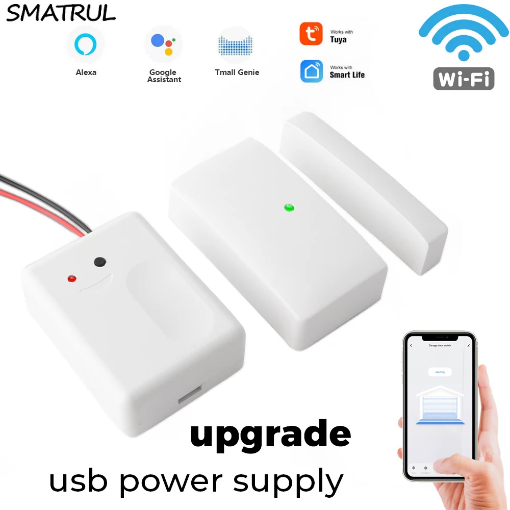 SMATRUL Tuya Smart Беспроводной переключатель Wi Fi сенсор для гаражной двери контроллер