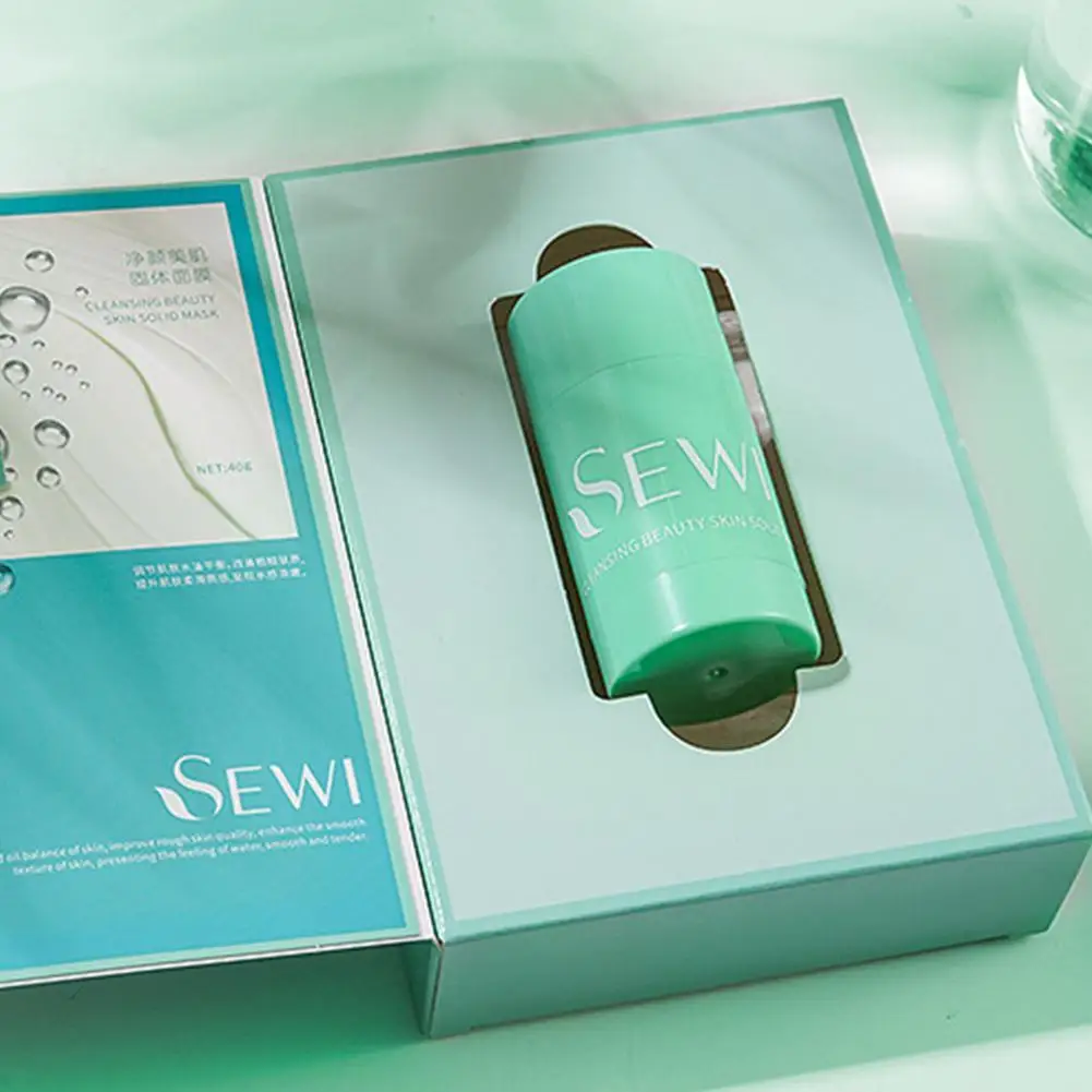 

Plant mask stick clean mask mud mask oil control blackhead shrink pores smear green tea eggplant herbal skin care mask