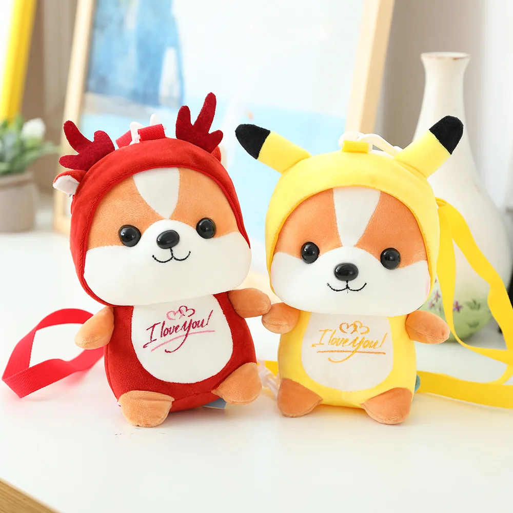 Новинка 1 шт. 20 см милый маленький плюшевый рюкзак в виде хомяка белки каваи