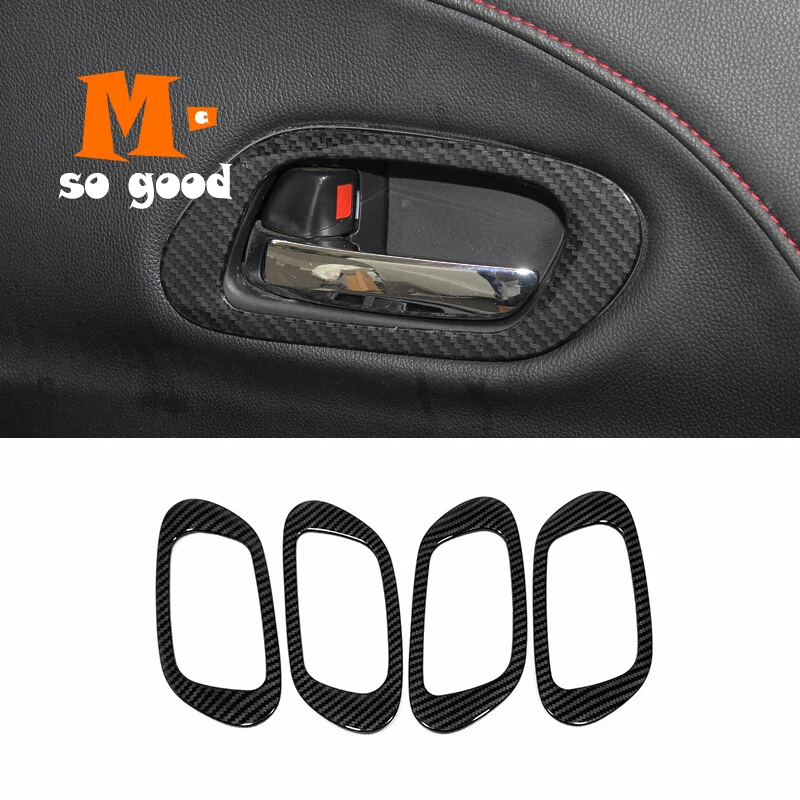 

Внутренняя дверная ручка протектор рамы накладка 2014 2016 2017 2018 аксессуары RHD/LHD ABS углеродного волокна для Honda HR-V вариабельности сердечного рит...