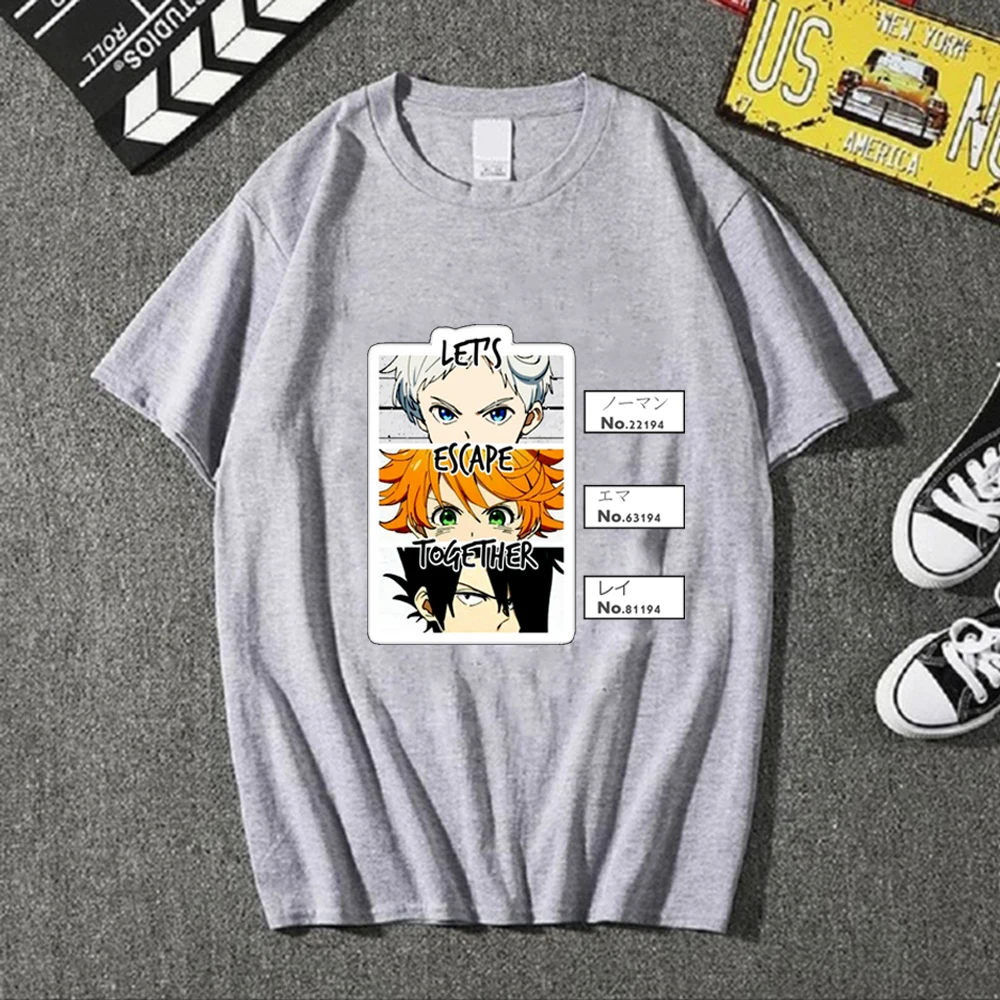 

Anime The Promised Neverland T Shirt Print Funny Casual T-shirt Cute Anime Spring Summer Top