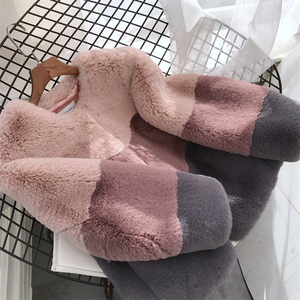 Модная зимняя одежда 2019 новая обувь на платформе из искусственного кроличьего