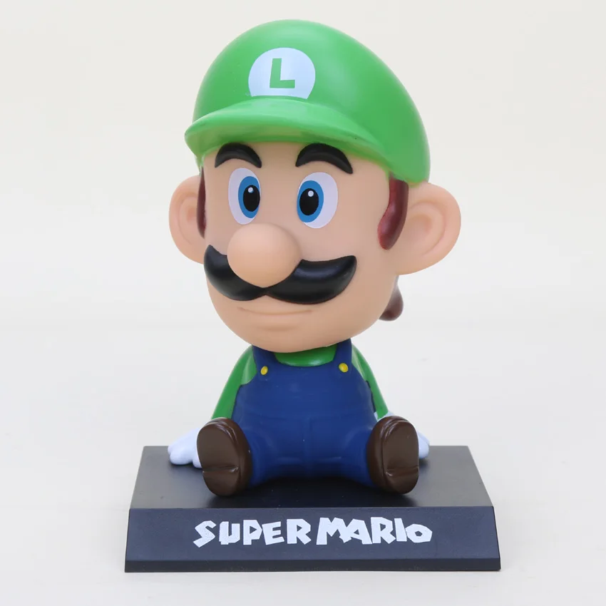 15 luigi bag Качающиеся головы Аниме Фигурка экшн Капитан Америка Человек-паук детские стражи галактического дерева мужчины прекрасный автомобильный держатель подарки - Цвет: 15 luigi bag