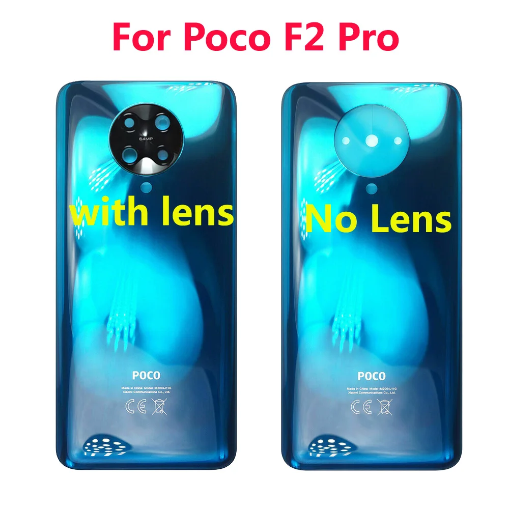 

Original Back Cover For Xiaomi Poco F2 Pro Back Battery Glass Rear Housing Door Case Pocophone Smartphone Replacement Parts
