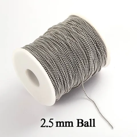 Цепочка из нержавеющей стали 1,5/2/3 мм 5 м