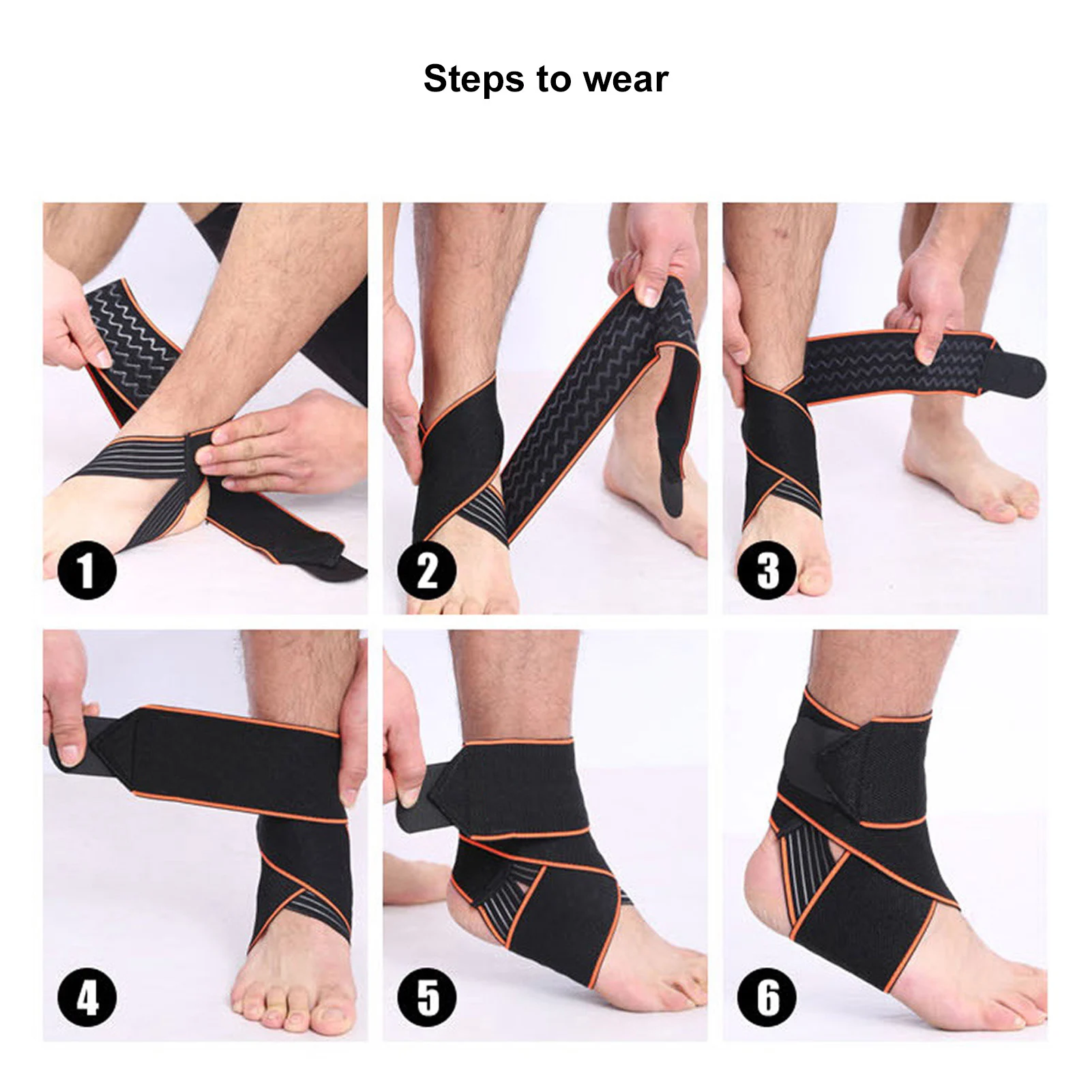 

1Pc Sports Ankle Support Football Basketball Ankle Brace Compression Elastic Nylon Strap Belt Fitness Heel Protector