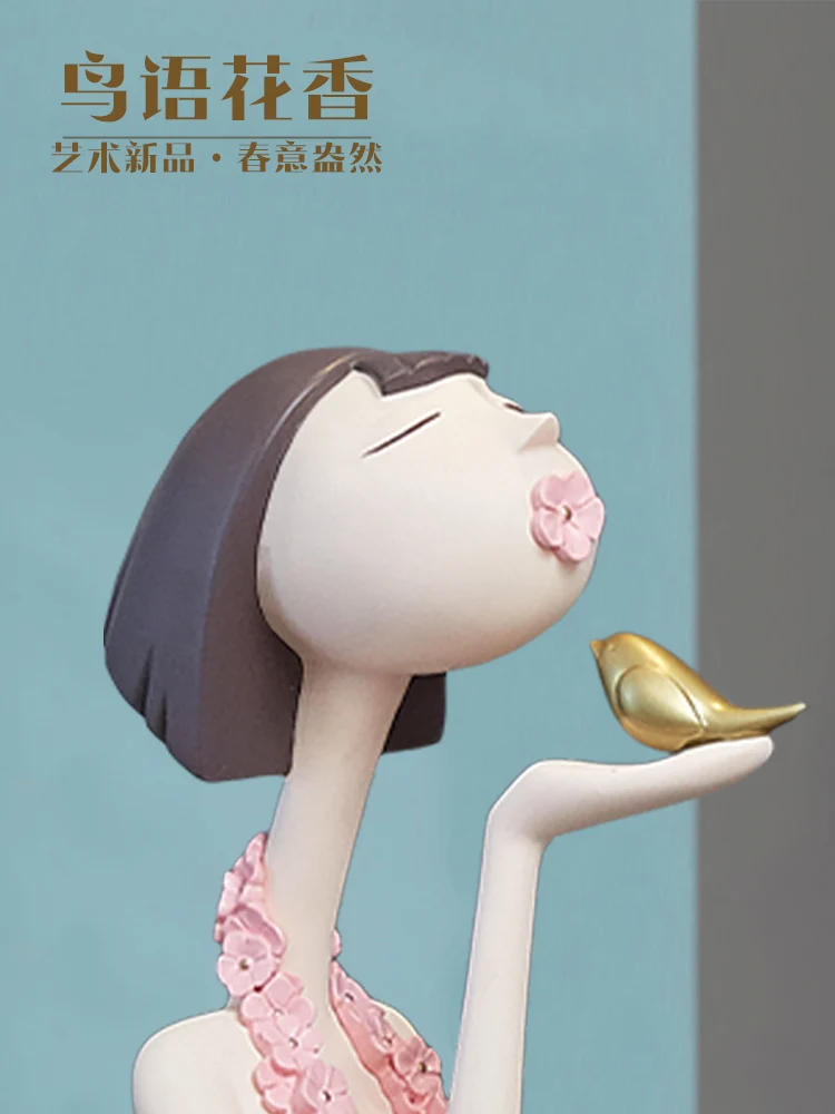 

Nordic Style Girls Model Statue Figurine Crafts Figure Ornament Miniatures Fairy Garden Decoration Home Decoration Accessories