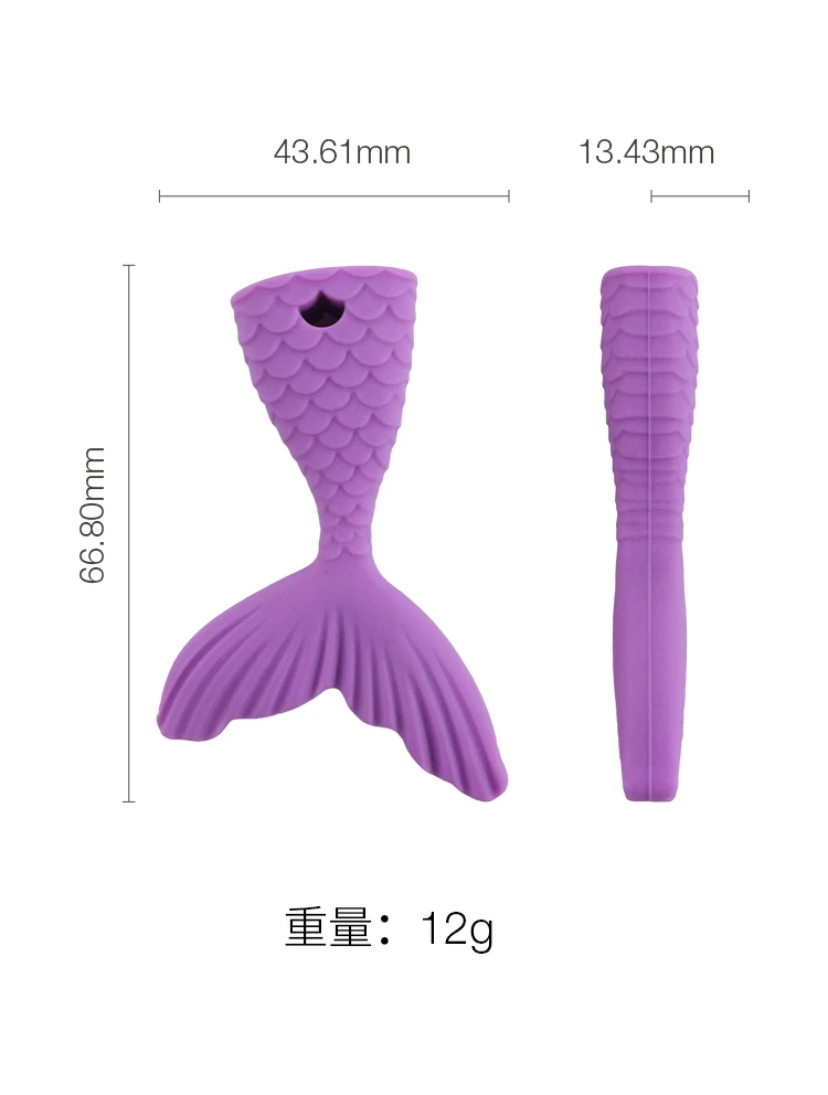 

fish Shaped Baby Silicone Teether Pendant Teething Necklace Autism Sensory Chew