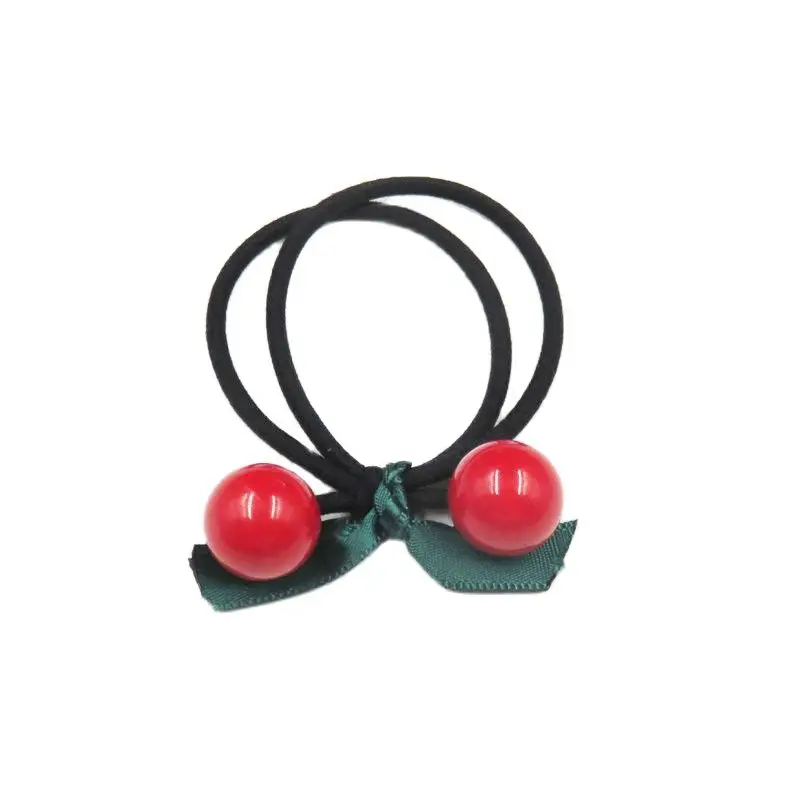 Резинка для волос женская эластичная с красными шариками 1 шт. 2018 |