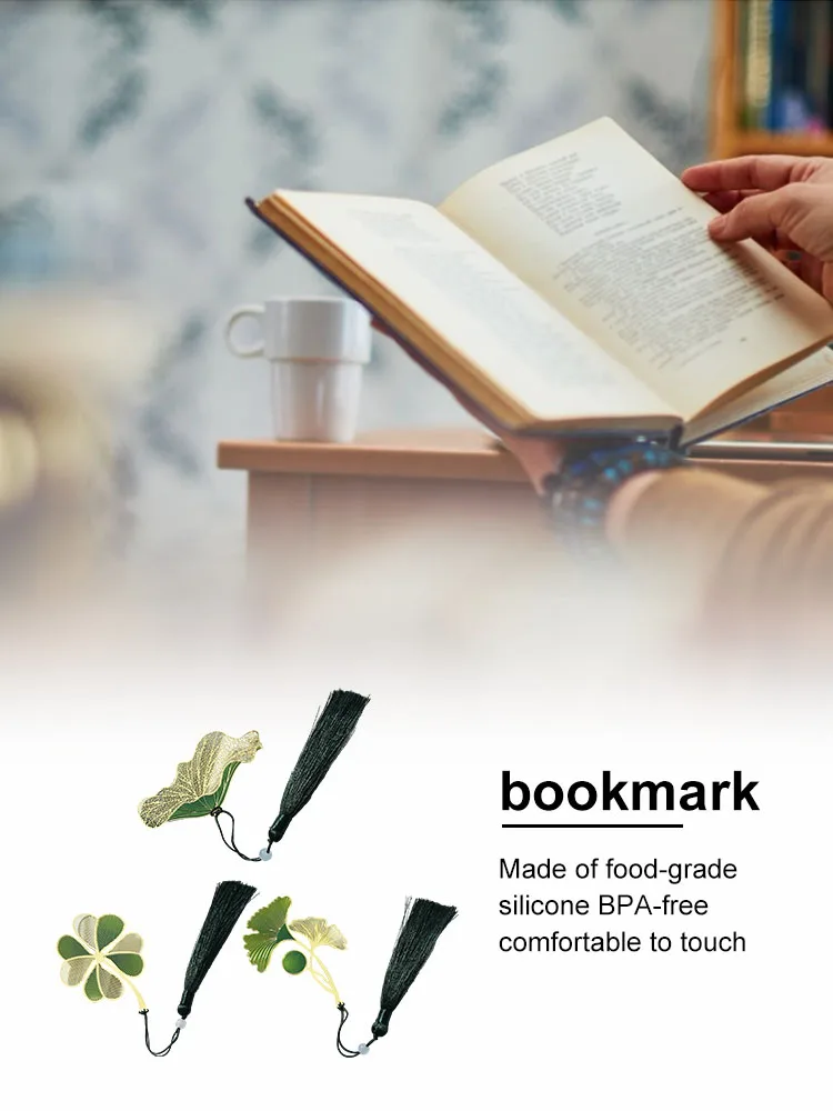 

3pcs Chinese Style Retro Metal Bookmark Vintage Creative Leaf Vein Hollow Maple Leaf Fringed Apricot Leaf Bookmark Gifts