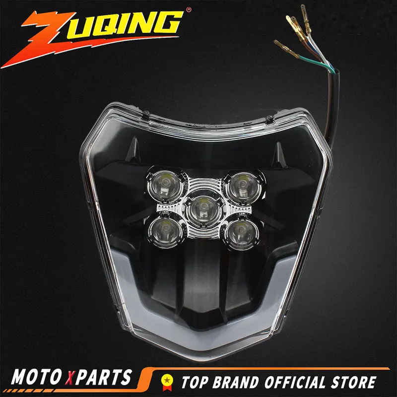 Headlight For Pit Bike KTM SX SXF XCF XCW EXC 300 450 Head Light LED Wick Universal Enduro Accessories Motorcycle |