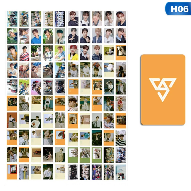 

100Pcs/set KPOP Seventeen New Album Semicolon Fallin'Flower An-Ode Henggar Photocard Lomo Card Paper Small Cards