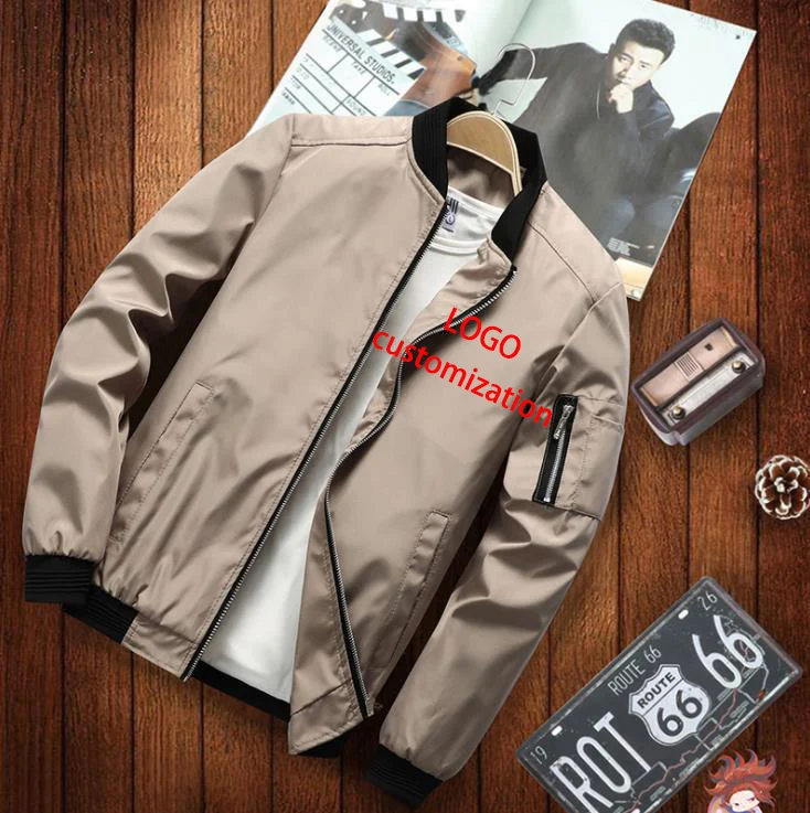 

(LOGO Customization) Youth Men's Jacket Spring & Autumn Trend Casual All Kinds of Baseball Men's Flight Jacket Dropshipping