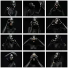 Алмазная живопись сделай сам из черного золота для женщин и девочек, вышивка крестиком 5D, алмазная вышивка сделай сам для африканских женщин, декор для гостиной, мозаика, искусство