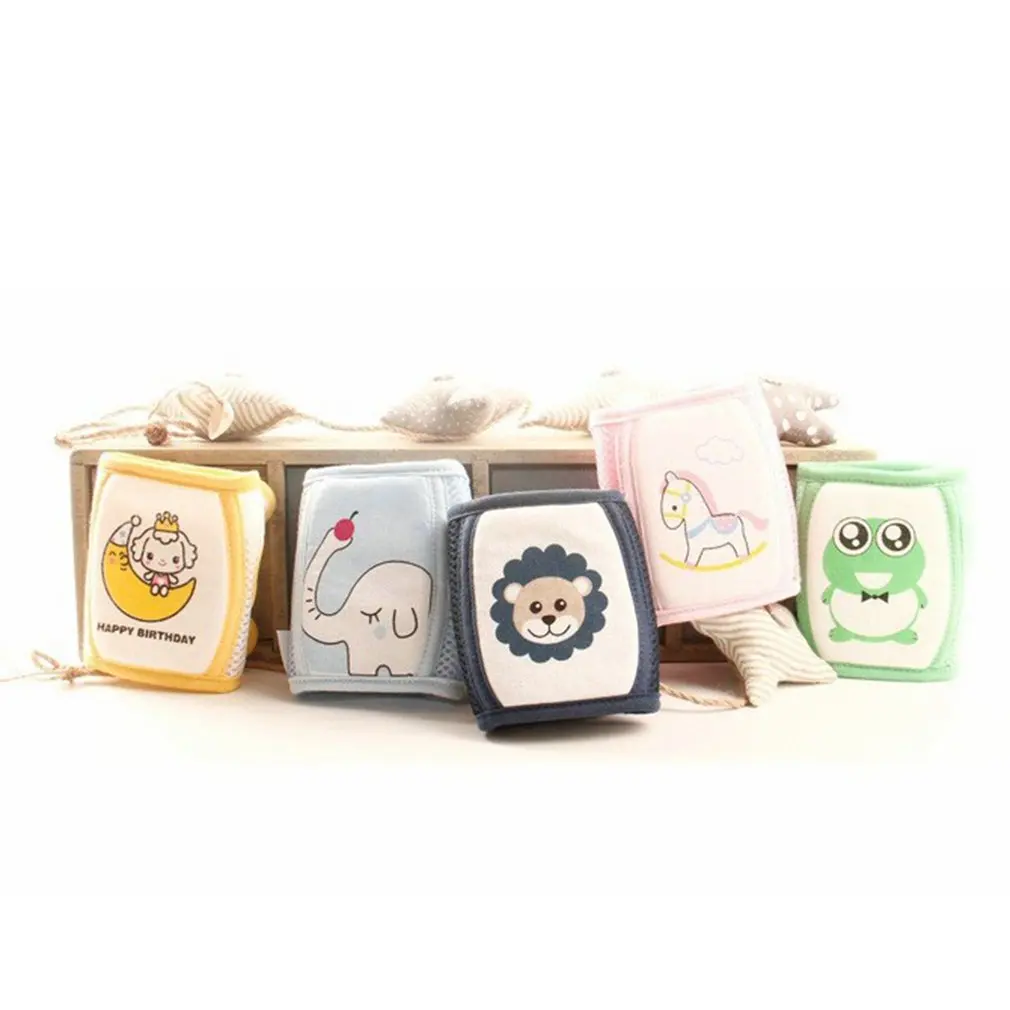 New Baby Knee Pads Cute Cartoon Monkey Baby Knee Pads Elbow Guard Kids Learn To Walk Resistant Crawling Protective Gear