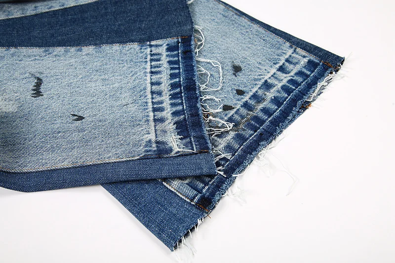 

20FW New Arrive Faded Ripped Paint Wide Leg Jeans Men Women Couple Splicing Color Jeans Hip-Hop High Street Oversize Jeans Men