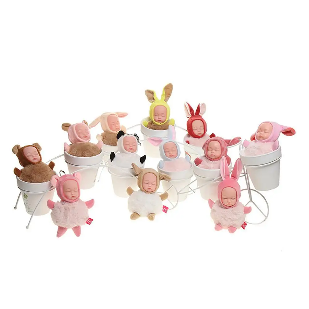 

Plush Sleeping Cute Doll Key Chain Creative Cartoon Vinyl Doll Bag Charm 15cm Keychain Baby Doll Toy