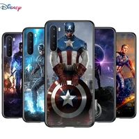soft tpu cover marvel captain america for oneplus nord n100 n10 8t 8 7t 7 6t 6 5t pro black phone case