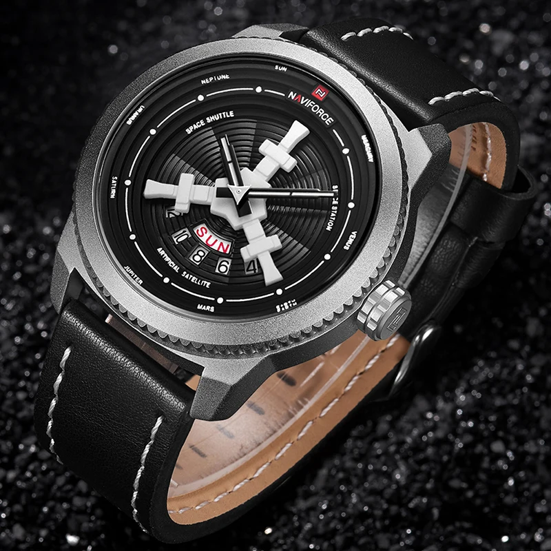 Топ люксовый бренд NAVIFORCE мужские часы Военная мода Спортивные кварцевые наручные