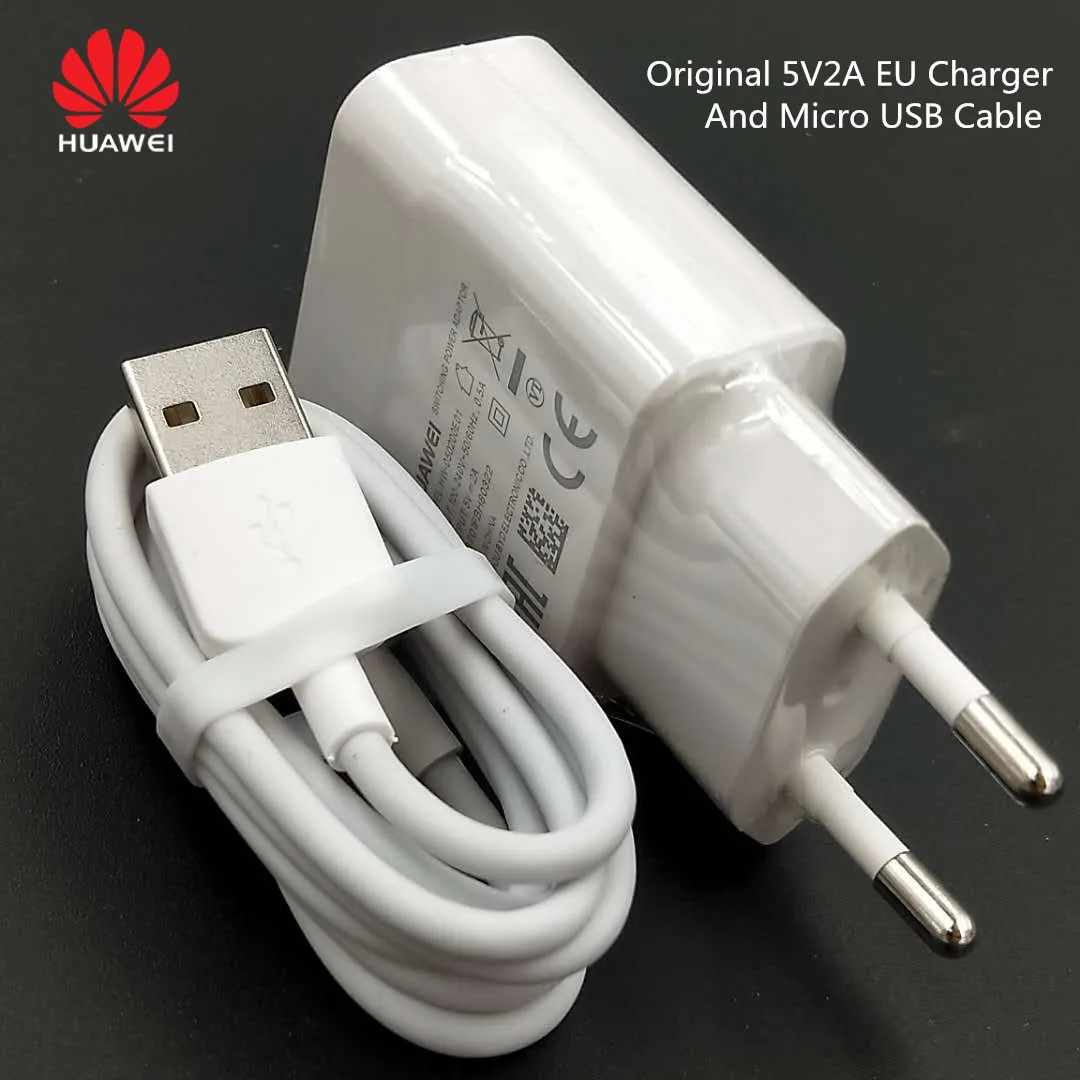 Оригинальный зарядный кабель Huawei Mate 10 Lite 5 В 2 А для p8 p9 p10 lite Honor 8x 7x y5 y6 y7 y9 Nova 3i 2i EU