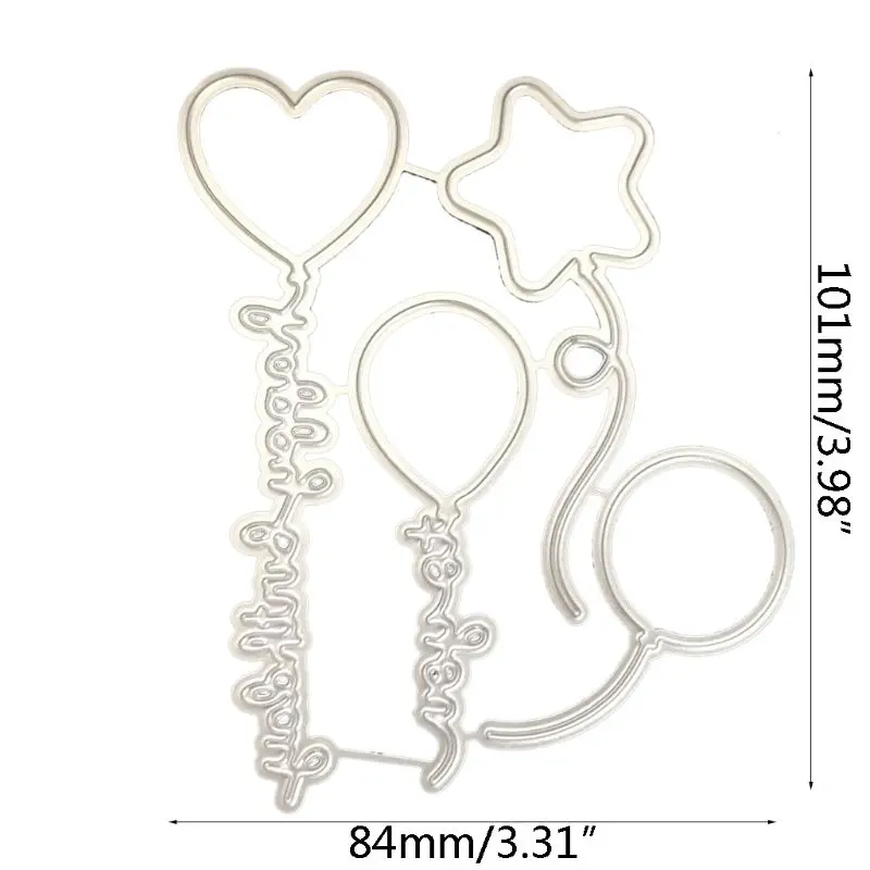 

Alphabet balloons Metal Cutting Dies Stencil Scrapbooking DIY Album Stamp Paper Card Embossing Decor Craft New Dies for 2020