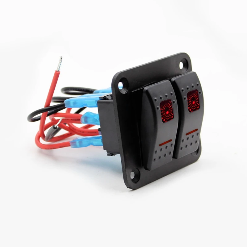 2 предмета 12V 24V красный кулисный переключатель Панель автомат защити цепи лодка