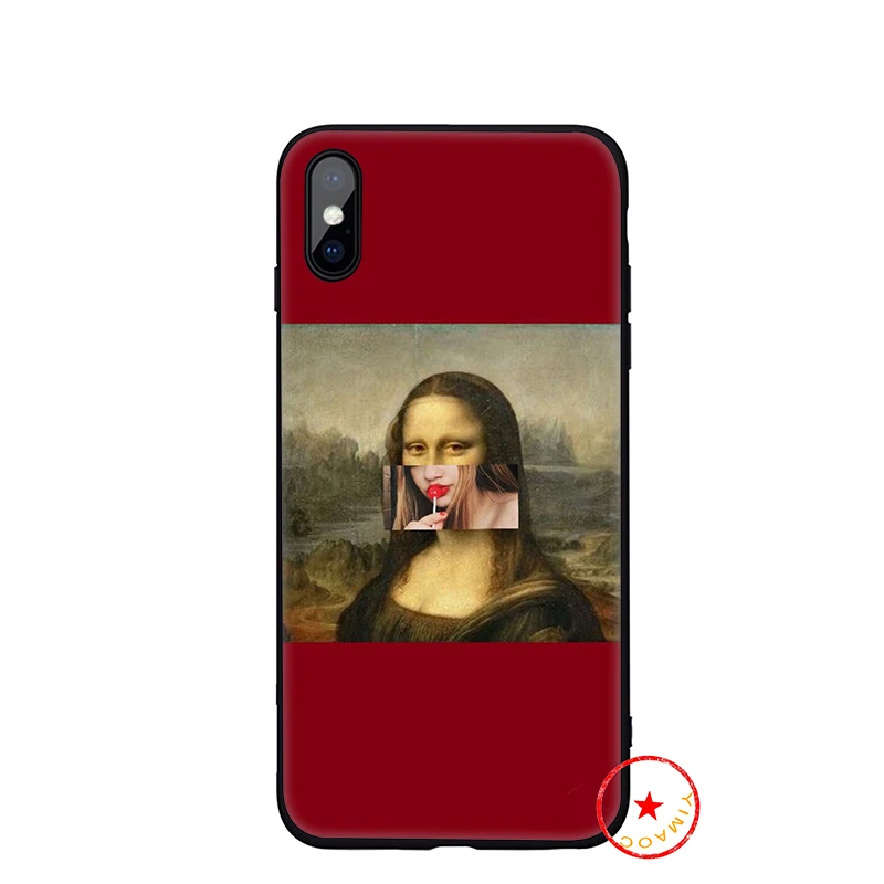 2 Арт эстетическое Ван Гог Мона Лиза Мягкий силиконовый чехол для телефона iPhone 11 Pro Xs Max X или 10 8 7 6 6S Plus 5 5S SE Xr 6 Plus - Цвет: 2