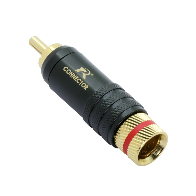 10 шт./5 пар разъем RCA роскошный медный для штекера позолоченный аудиоадаптер
