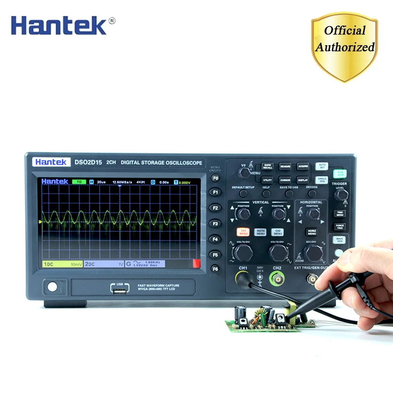 USB осциллограф DSO2C10 2C15 2D10 2D15 2 канала цифровой Hantek МГц/100 МГц частота дискретизации