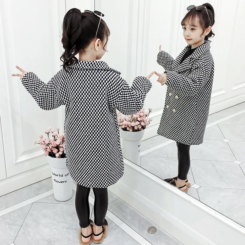 Детская утепленная куртка для девочек Повседневная теплая длинная на Возраст 4-12