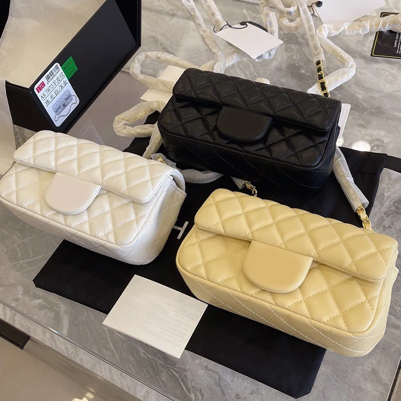 

2021 New Women Fashion Solid Color Messenger Bag Diamond Lattice Luxury Genuine Leather Casual Handbags Shoulder Crossbody Bags