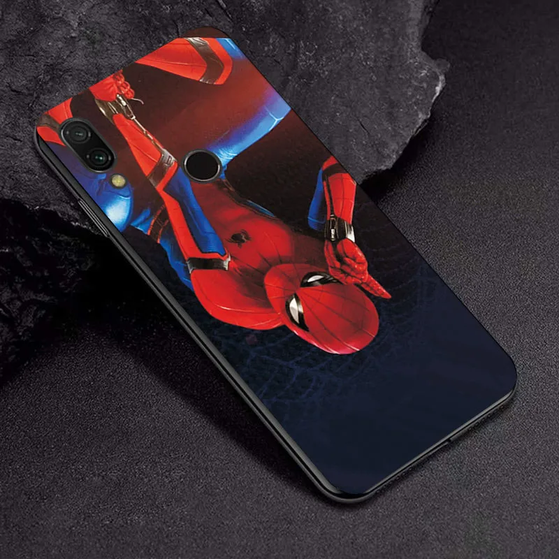 TPUBLK523 Черный ТПУ чехол для телефона Marvel для Xiaomi Redmi Note 7 6 8 Pro Чехол для Xiaomi Redmi 5 Plus задняя крышка Fundas Redmi 6A 7A 5A чехол - Цвет: TPUBLK523
