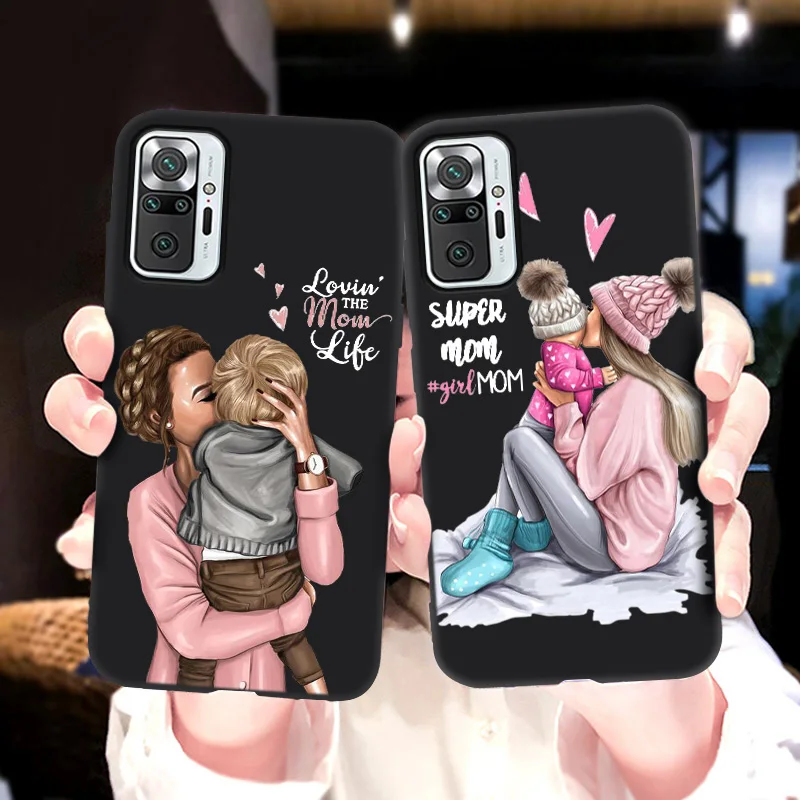 funda for xiaomi redmi note 10 9 pro case fashion mom case for xiaomi mi 11 lite 11t 11lite note 8 8t 7 pro 10s 9s 9c nfc cover free global shipping